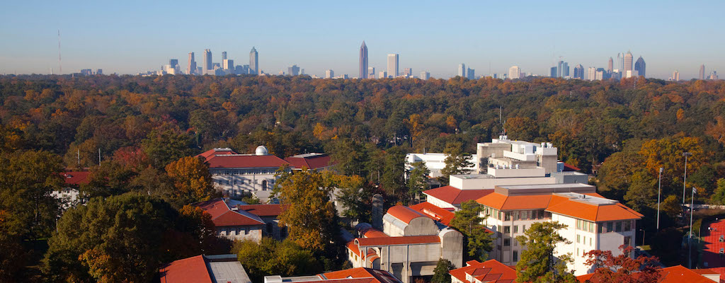 Skyline view of Atlanta from roof of Emory University Hospital 