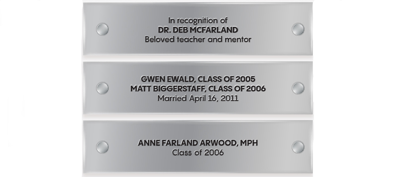 Engraved plaques 