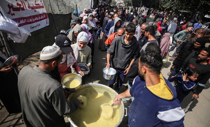 Food being served in Gaza during 2024 war