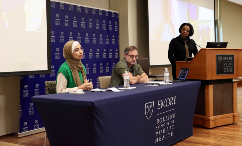 Panelists speak at Rollins School of Public Health