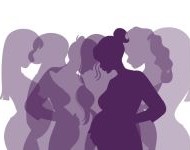 Silhouettes of pregnant women