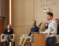 Panelists and Dean Fallin at the "What's Next in Public Health" event.