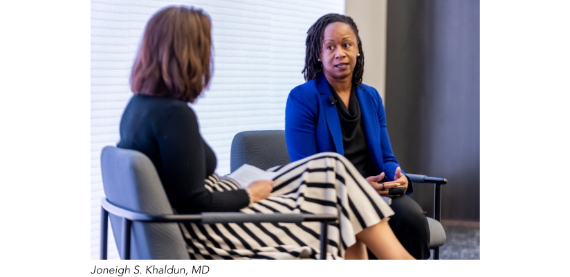 Joneigh S. Khaldun, MD, speaking at the Gallup survey release event