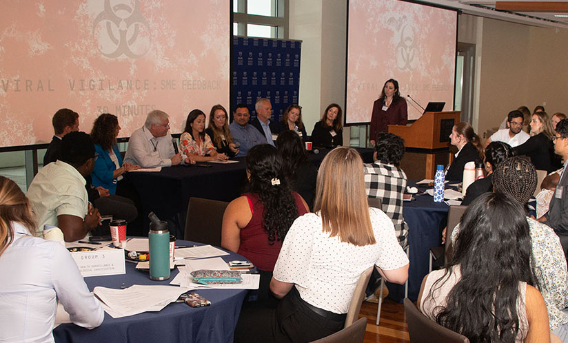 Panel discussion during tabletop exercise