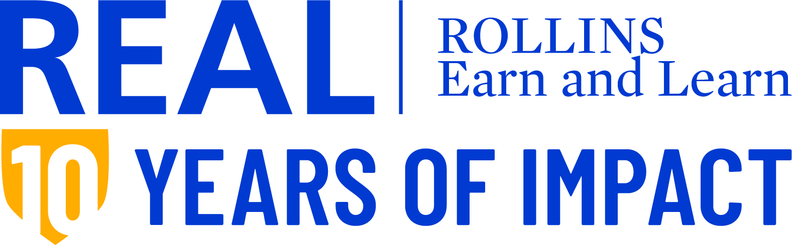 REAL Logo 10 years of impact