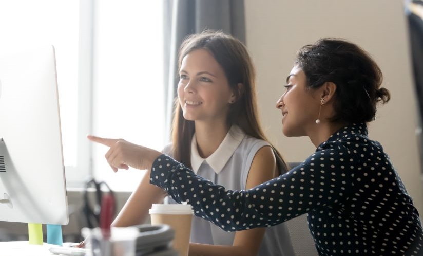 A young woman with her mentor