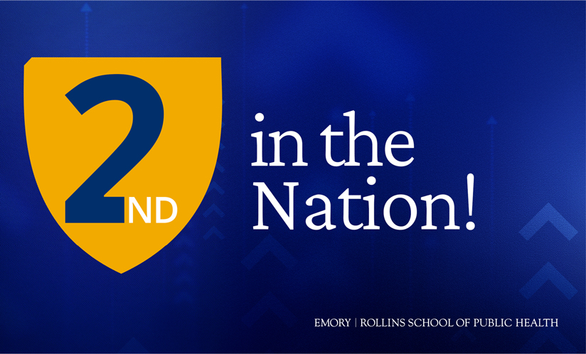 2nd in the nation written in yellow over a blue background
