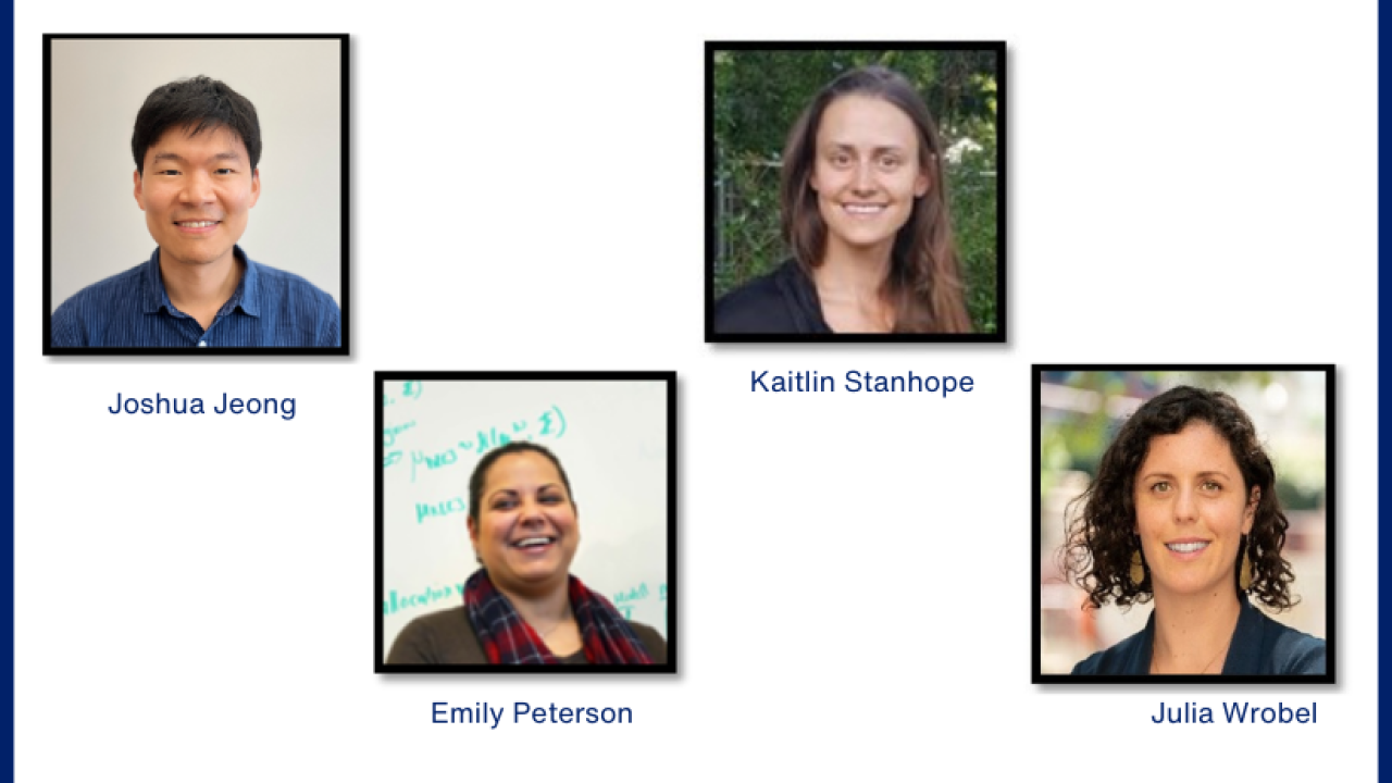 Headshots of four faculty