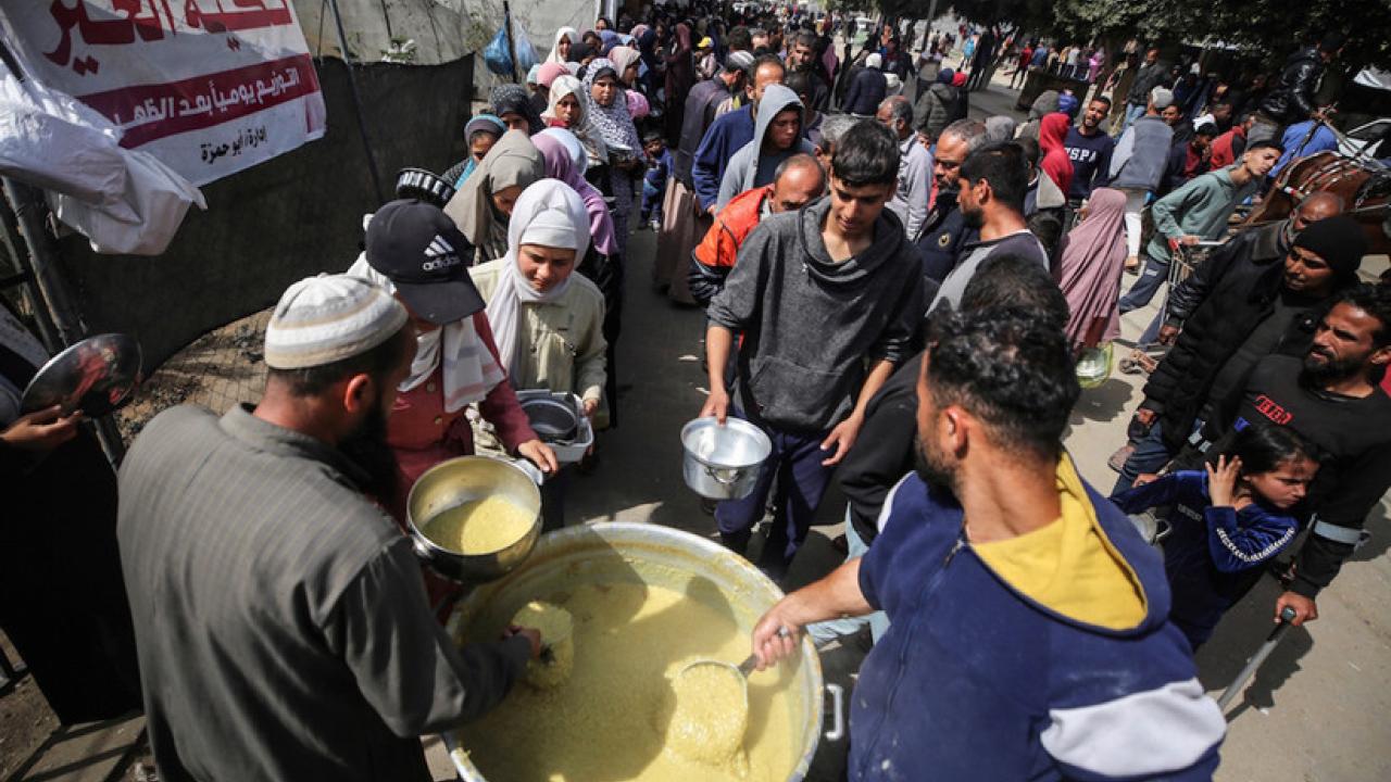 Food being served in Gaza during 2024 war