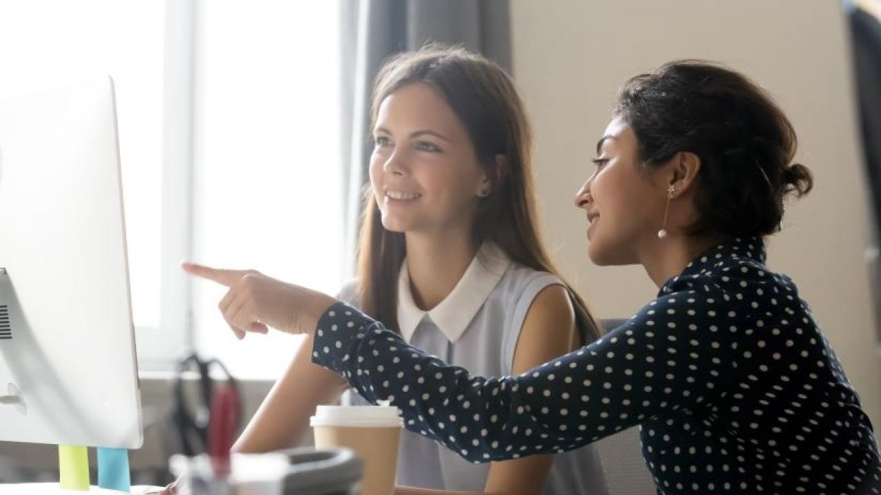 A young woman with her mentor