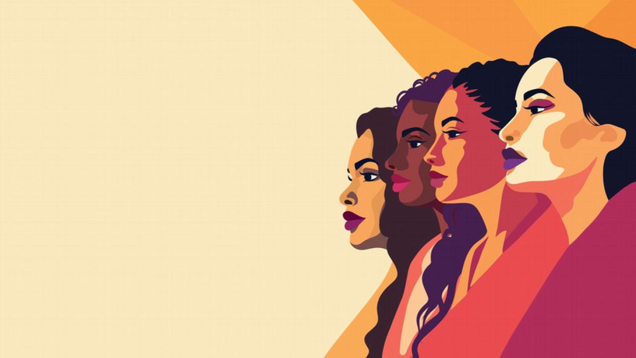 Illustration of women in profile 