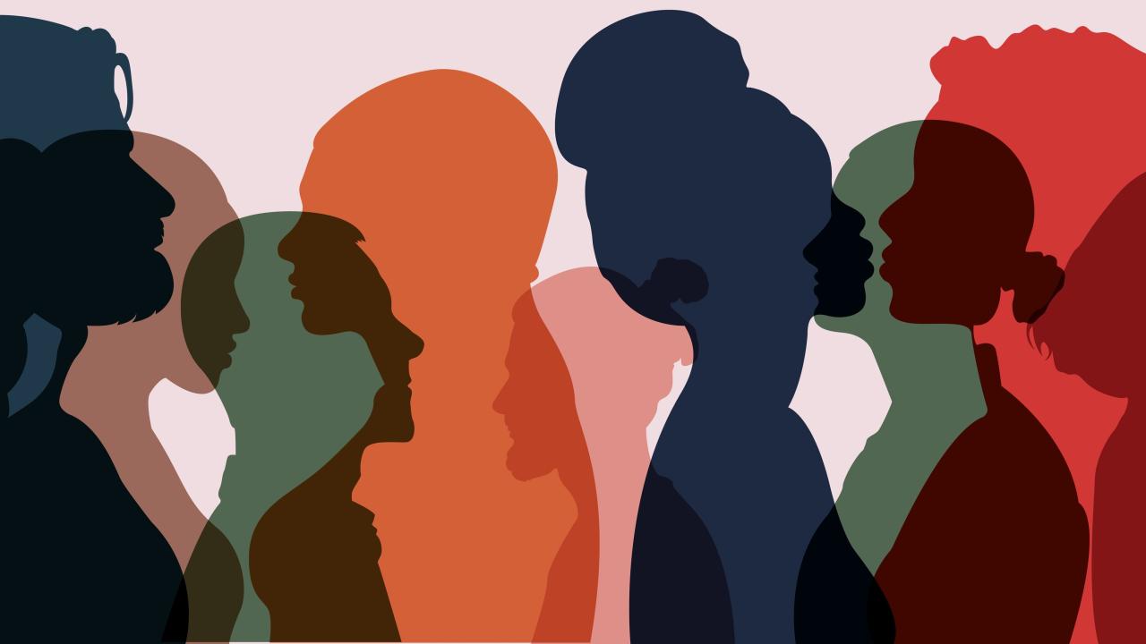 silhouette of people illustration